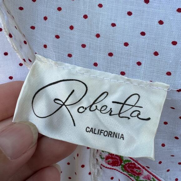 Vintage Roberta California 60s 70s Boho Hippie Peasant Dress Women's - Picture 3 of 11